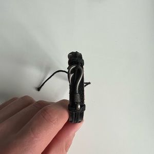 Men’s Black and Silver hook Bracelet